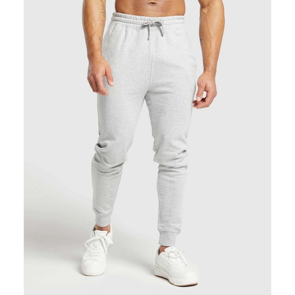 Gymshark Crest Joggers Slim‎ Fit Light Grey Marl Medium New With Tags